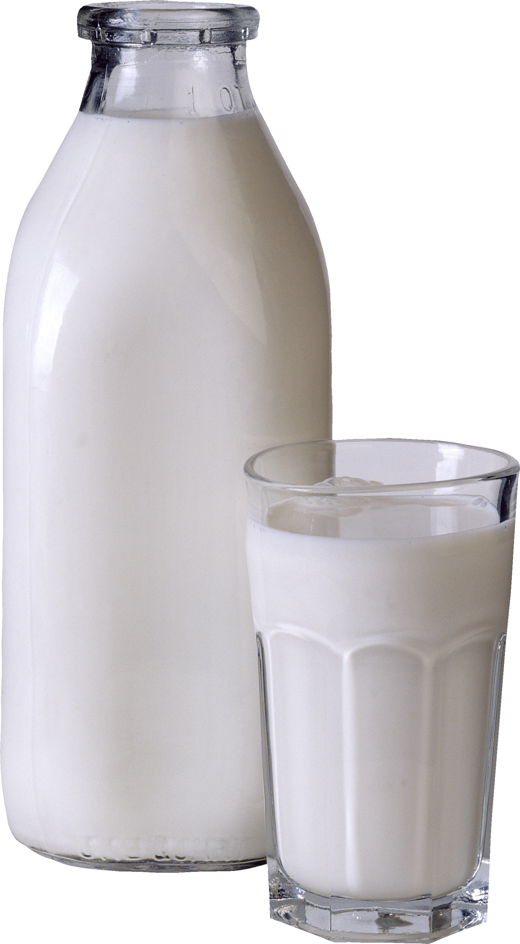 Milk Bottle Glass - Milk, Transparent background PNG HD thumbnail