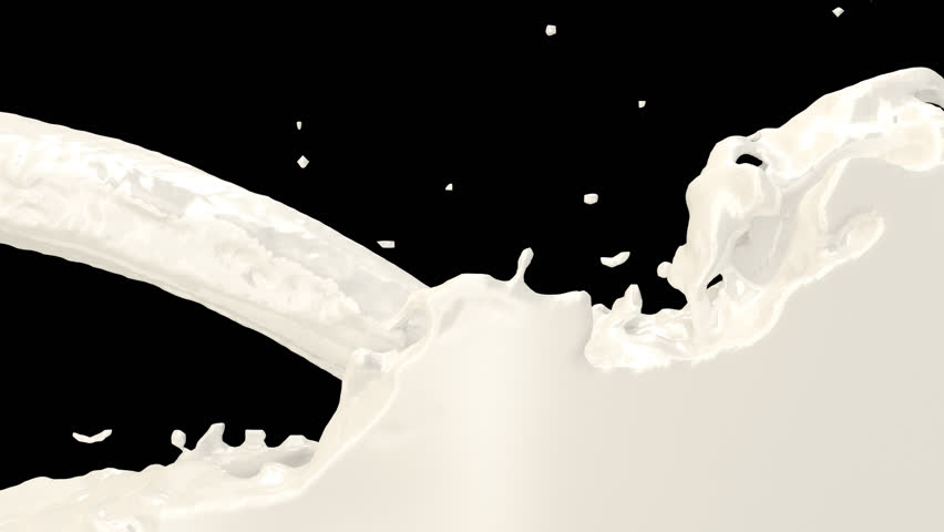 Animated Jet Of Milk Pouring And Filling Up Whole Screen. Transparent Background   Alpha Channel - Milk, Transparent background PNG HD thumbnail
