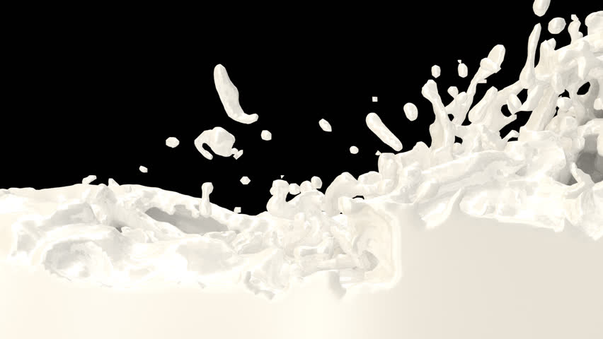 Animated River Of Milk Pouring And Filling Up Whole Screen. - Milk, Transparent background PNG HD thumbnail