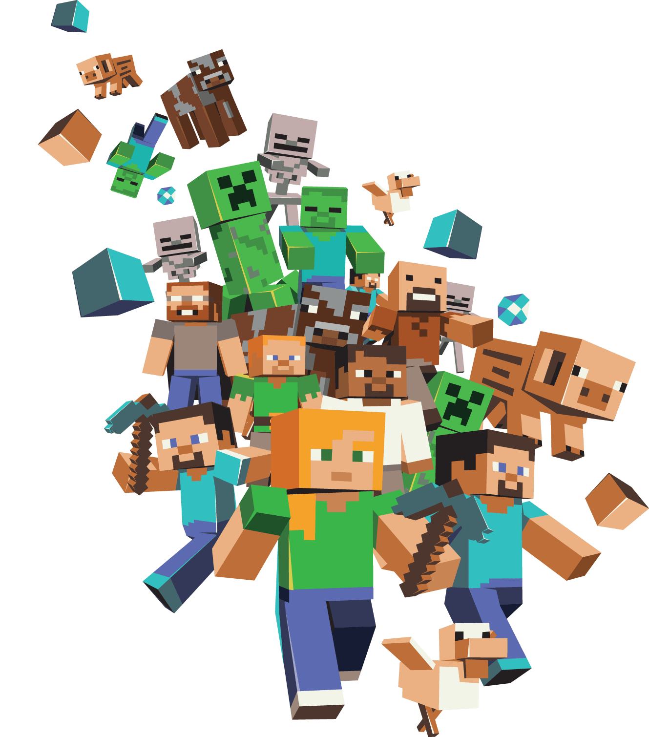 Minecraft Characters Png - Minecraft, Transparent background PNG HD thumbnail