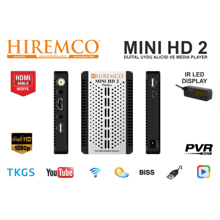 Hiremco Mını Hd 2 Medya Oynatıcı Fullhd Dijital Uydu Alıcısı - Mini, Transparent background PNG HD thumbnail
