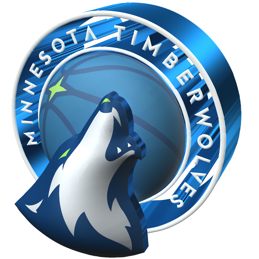 Minnesota Timberwolves 2017 2018 3D Logo (Alternate) - Minnesota Timberwolves, Transparent background PNG HD thumbnail