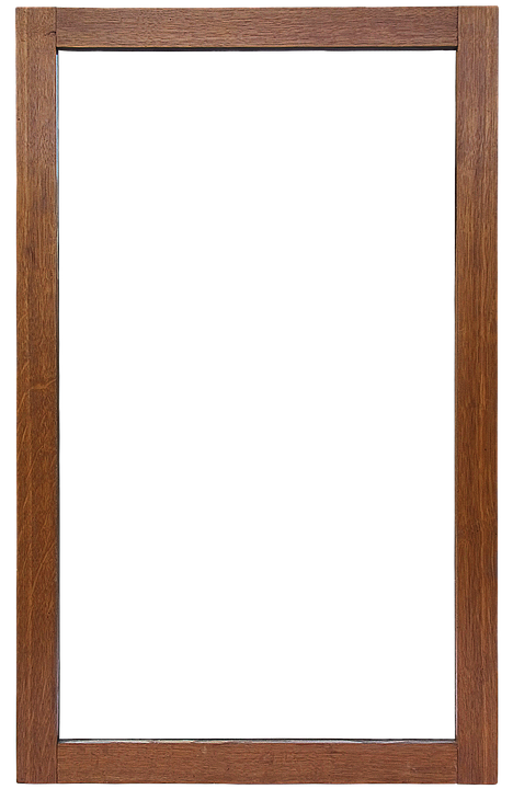 Mirror Frame, Frame, Mirror, Isolated, Wooden Frame - Mirror, Transparent background PNG HD thumbnail