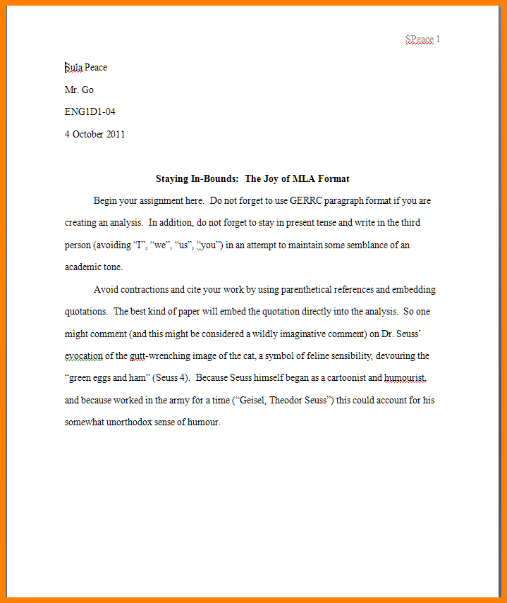 mla format works cited essay 