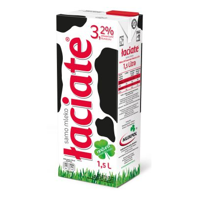 Mleko Uht Łaciate Familijne 3.2% 1.5L Czerwone Mlekpol - Mleko, Transparent background PNG HD thumbnail