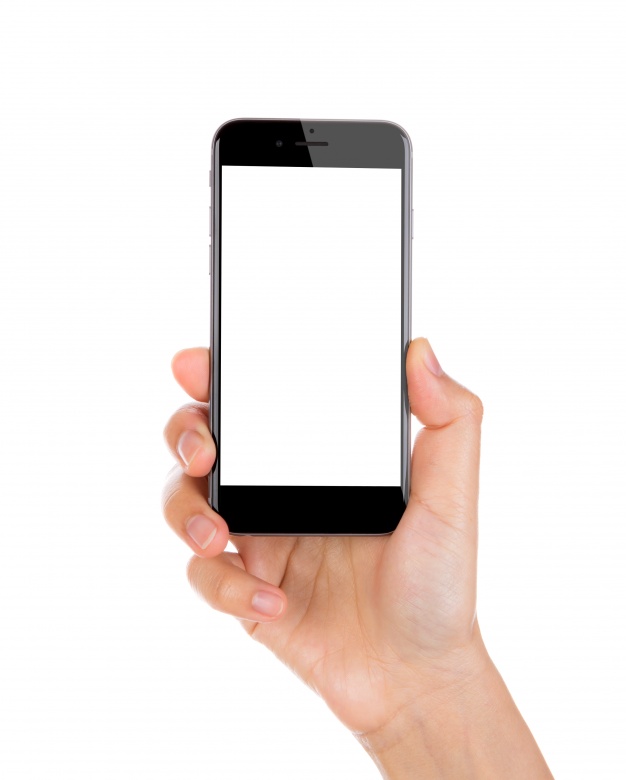 Hand Holding A Smartphone With Blank Screen - Mobile In Hand, Transparent background PNG HD thumbnail