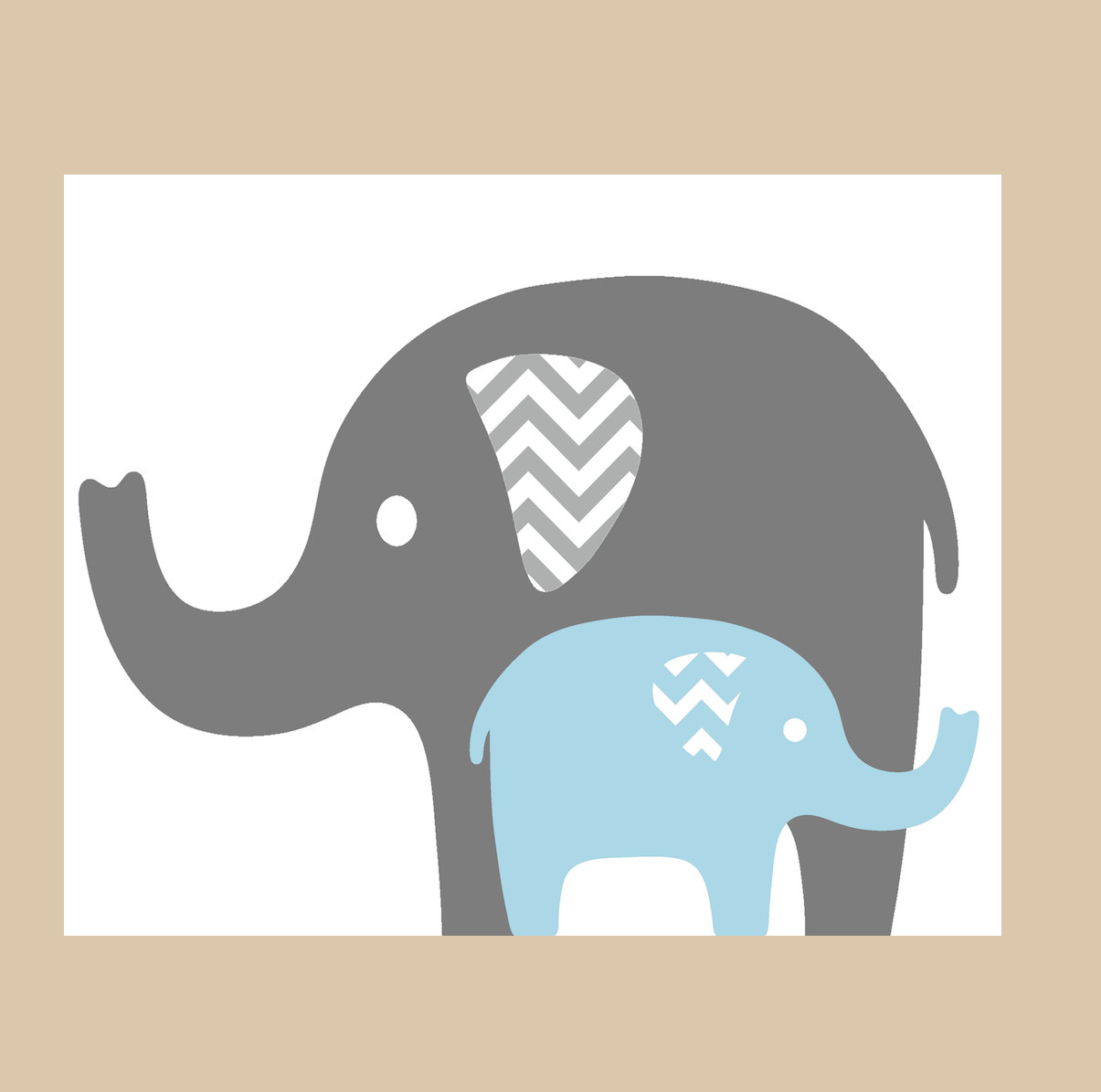 Mommy And Baby Elephant Clipart Kid - Mom And Baby Elephant, Transparent background PNG HD thumbnail