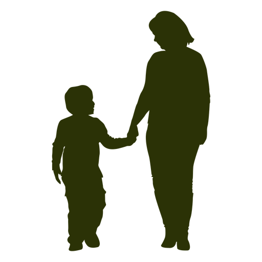 Mom And Son Silhouette Png - Mom And Son, Transparent background PNG HD thumbnail