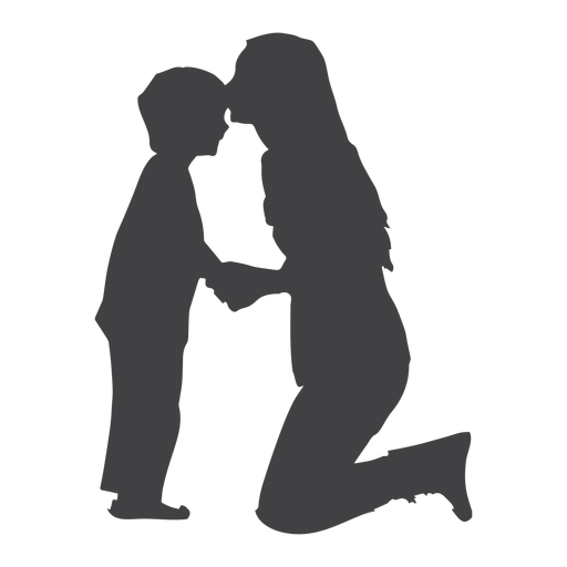 Mothers Kissing Son On Forehead Silhouette Png - Mom And Son, Transparent background PNG HD thumbnail