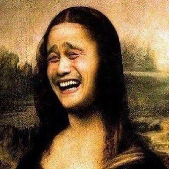Mona Lisa smile, a funny anim