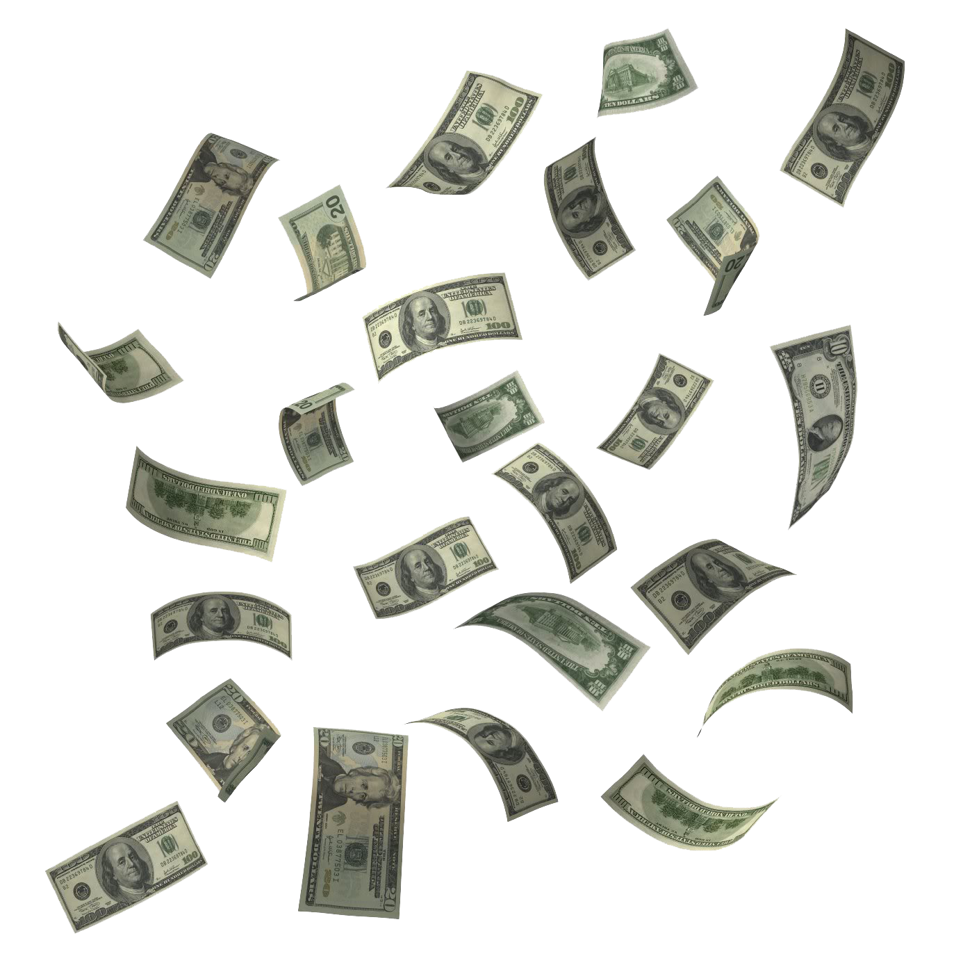 Flying Dollars Png Hd - Money, Transparent background PNG HD thumbnail