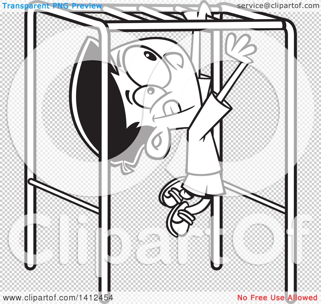Png File Has A Hdpng.com  - Monkey Bars Black And White, Transparent background PNG HD thumbnail