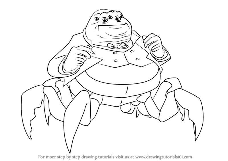 How To Draw Henry J. Waternoose Iii From Monsters, Inc - Monster Inc Black And White, Transparent background PNG HD thumbnail
