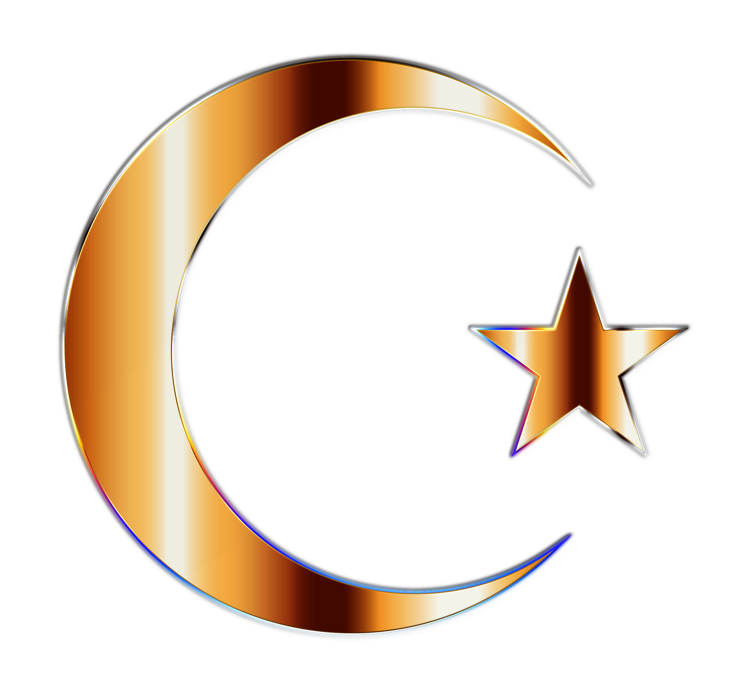 Clipart   Golden Crescent Moon And Star - Moon And Star, Transparent background PNG HD thumbnail