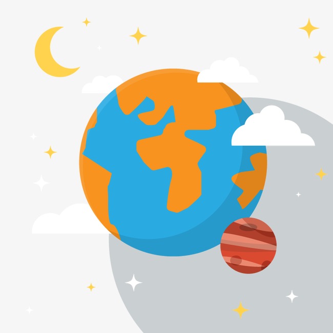 Vector Earth Moon, Hd, Vector, Star Png And Vector - Moon And Star, Transparent background PNG HD thumbnail