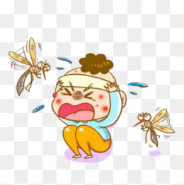 Cartoon Baby Mosquito Bites Crying, Baby Crying, Baby, Crying Baby Png Image - Mosquito Bite, Transparent background PNG HD thumbnail