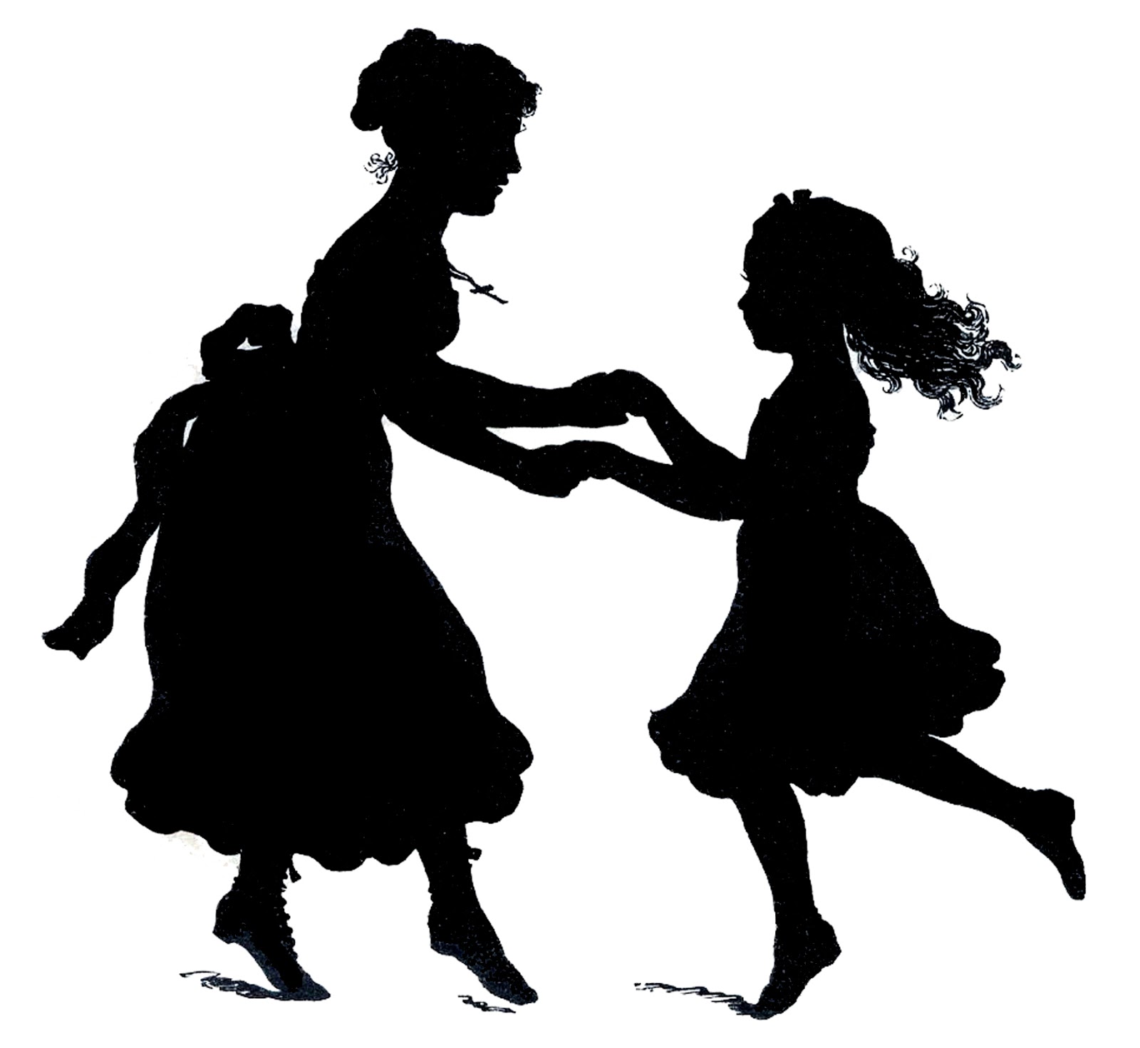Black Mother And Daughter Angel Clipart - Mother And Daughter Hug, Transparent background PNG HD thumbnail
