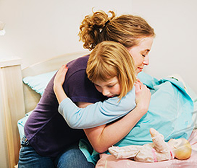 Mother Hugging Her Daughter - Mother And Daughter Hug, Transparent background PNG HD thumbnail