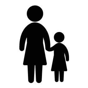 Daughter Silhouette - Mother And Daughter, Transparent background PNG HD thumbnail