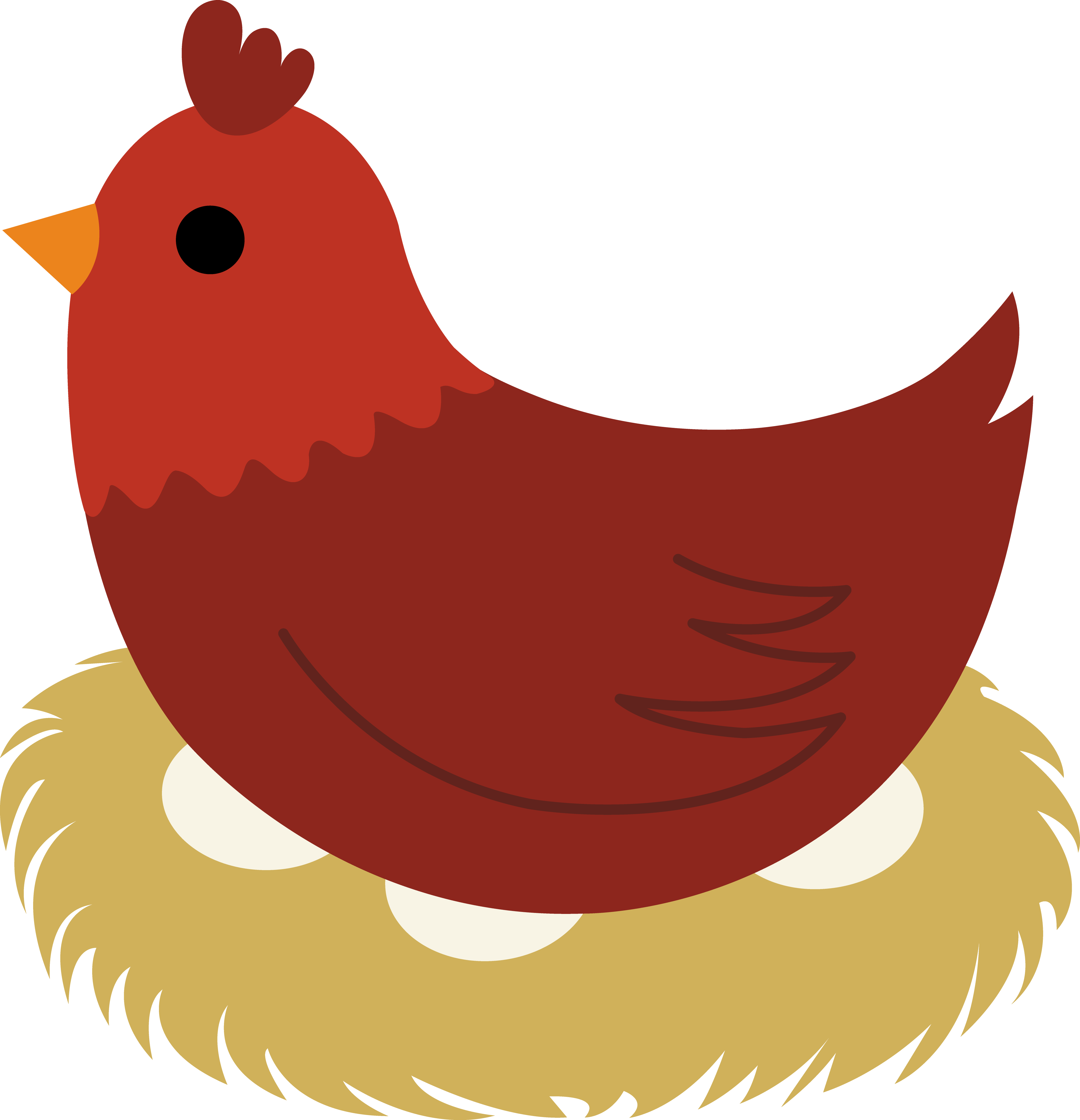 Mother Hen Png - Hen On Nest Clipart, Transparent background PNG HD thumbnail