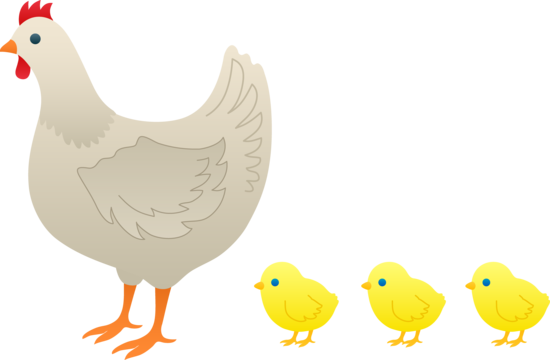 Mother Hen And Baby Chicks Free Clip Art - Mother Hen, Transparent background PNG HD thumbnail