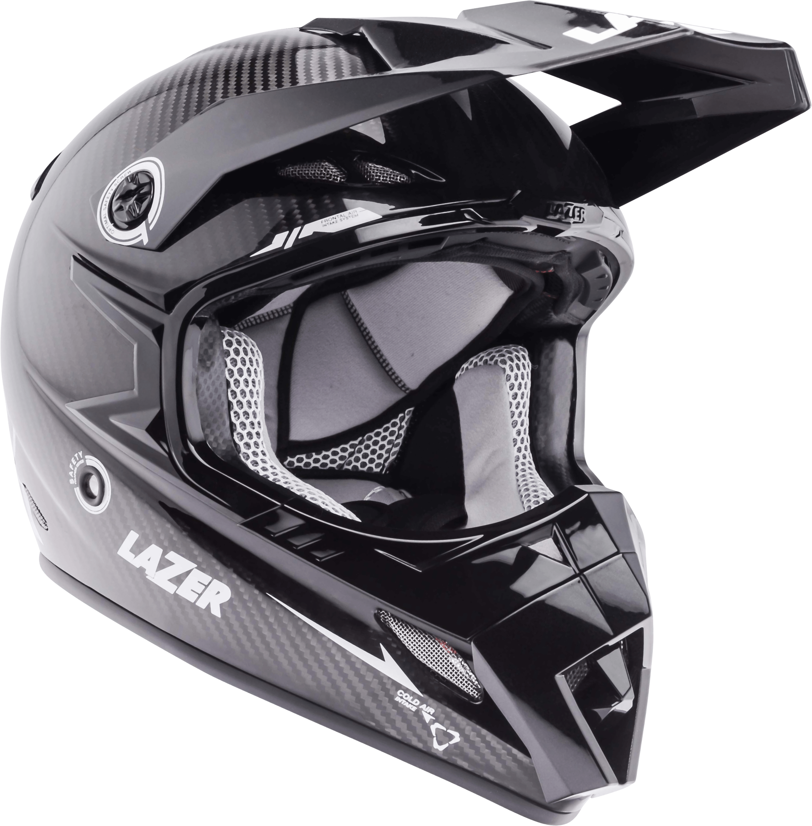 Motorcycle Helmet Lazer Mx8 Pure Carbon Black Carbon White - Motorcycle Helmet, Transparent background PNG HD thumbnail