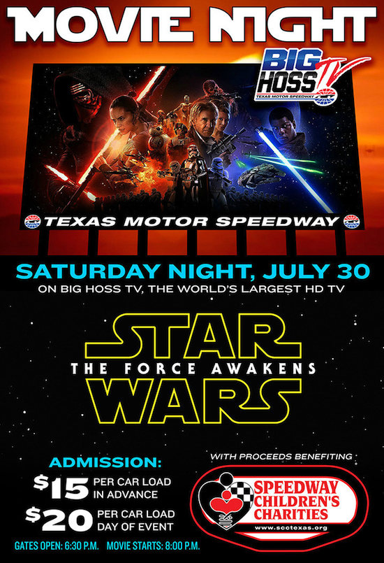 Proceeds Benefit The Speedway Childrenu0027S Charities U2013 Texas Chapter. - Movie Night, Transparent background PNG HD thumbnail