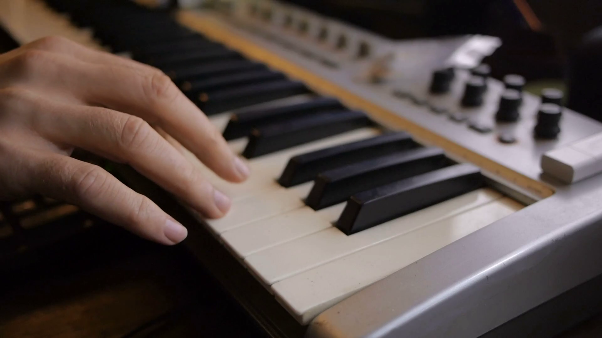 Close Up Hands Playing The Keyboard In The Music Studio, Music Concept Stock Video Footage   Videoblocks - Music Keyboard, Transparent background PNG HD thumbnail