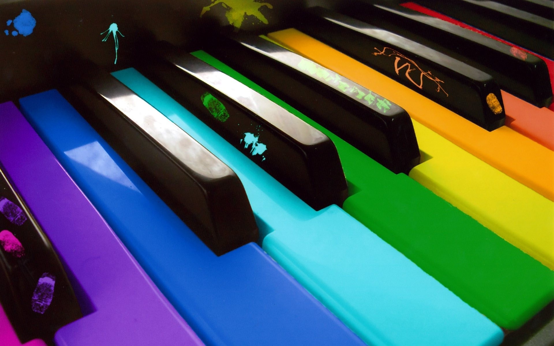 Colorful Piano Keyboard Music Hd Wallpaper 1920×1200 3837 - Music Keyboard, Transparent background PNG HD thumbnail