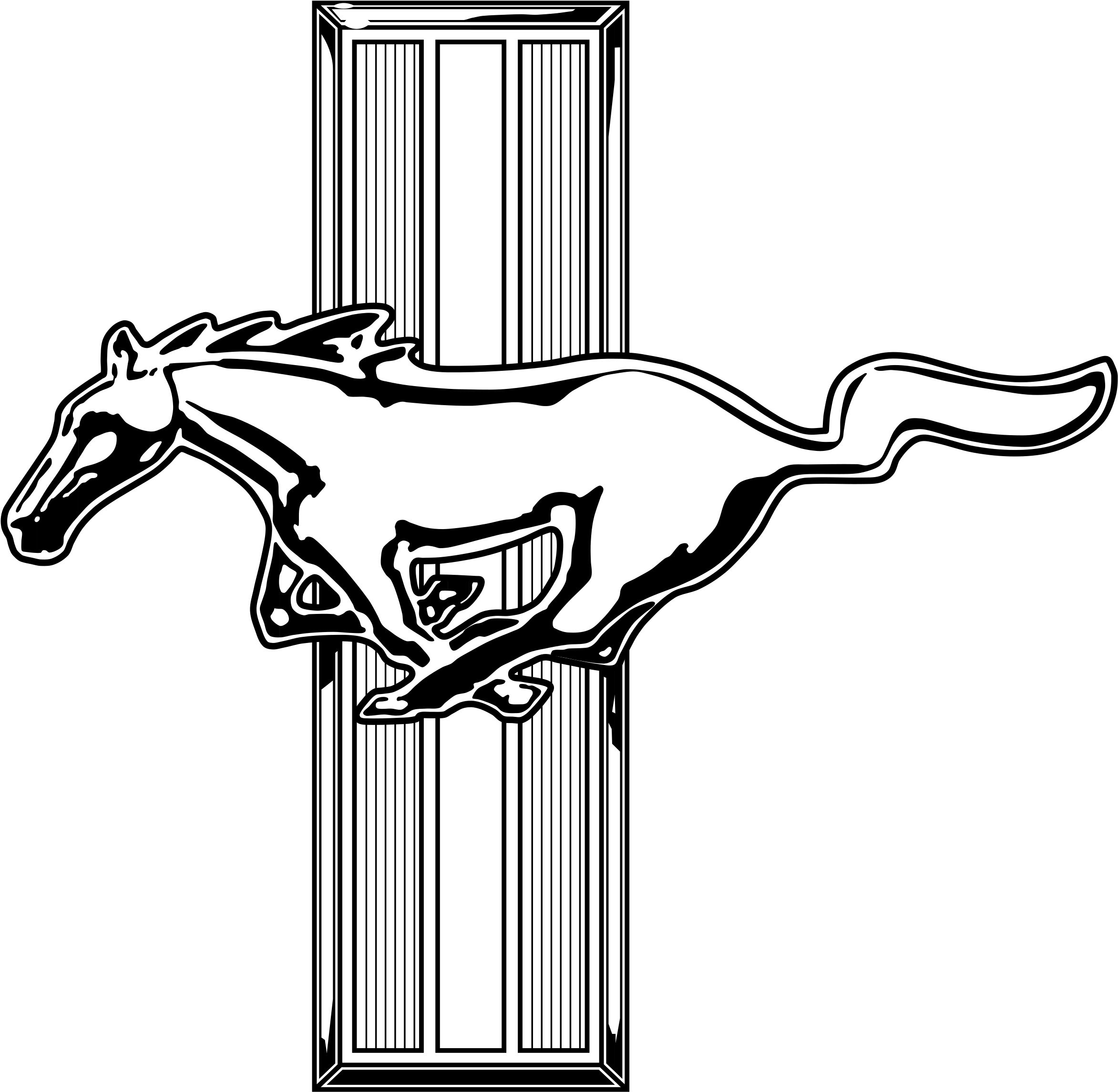 Mustang Logo Png File Black F
