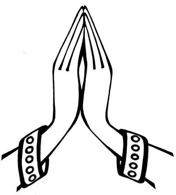 Namaste mudra hands of Indian
