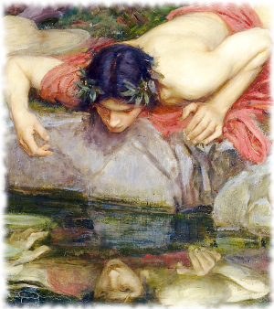 Narcissus Looking At His Reflection Mythology - Narcissus Greek Mythology, Transparent background PNG HD thumbnail
