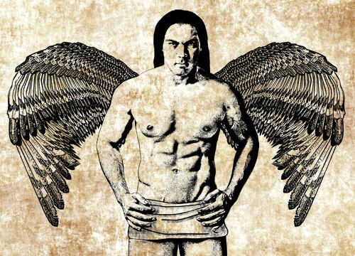Native American Indian Angel Man Png Clip Art Digital Stamp Graphics Image Download - Native American Man, Transparent background PNG HD thumbnail