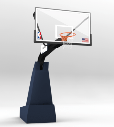 Free Nba Basketball Hoop Model Render - Nba Basketball Hoop, Transparent background PNG HD thumbnail