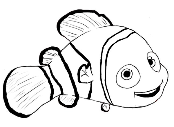 Nemo Fish PNG Black And White -  Nemo Clipart | Fr