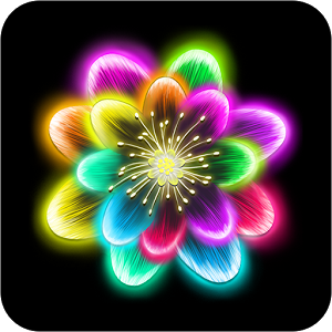 Neon Flowers Livewallpaper, Neon Flower PNG - Free PNG