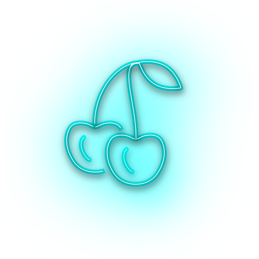 Neon Blue Cheery Icon Png - Neon, Transparent background PNG HD thumbnail