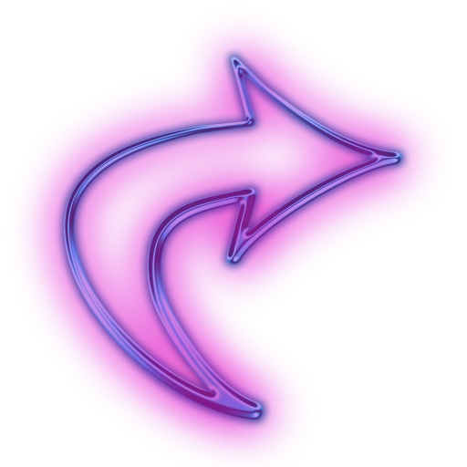 Styled Right Arrow Icon #112883 - Neon, Transparent background PNG HD thumbnail