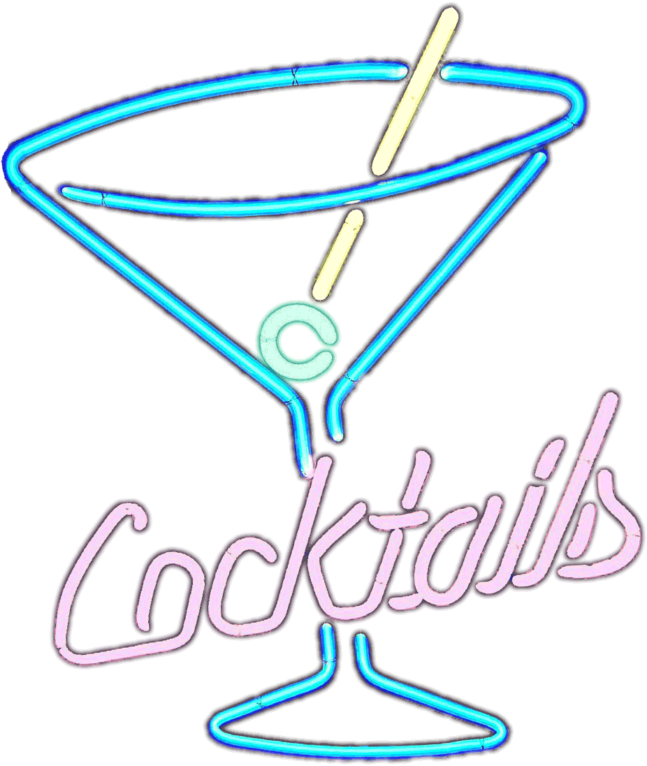 Fichier:cocktails Neon Sign On White Matte.png - Neon Sign, Transparent background PNG HD thumbnail