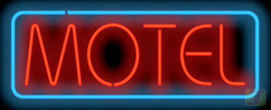 Motel Neon Sign - Neon Sign, Transparent background PNG HD thumbnail