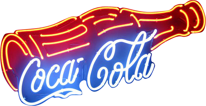 Soft Drink Neon Signs :: Coca Cola Bottle Neon Sign   Neon Effect   Man Cave And Brand Logo Neon Signs - Neon Sign, Transparent background PNG HD thumbnail