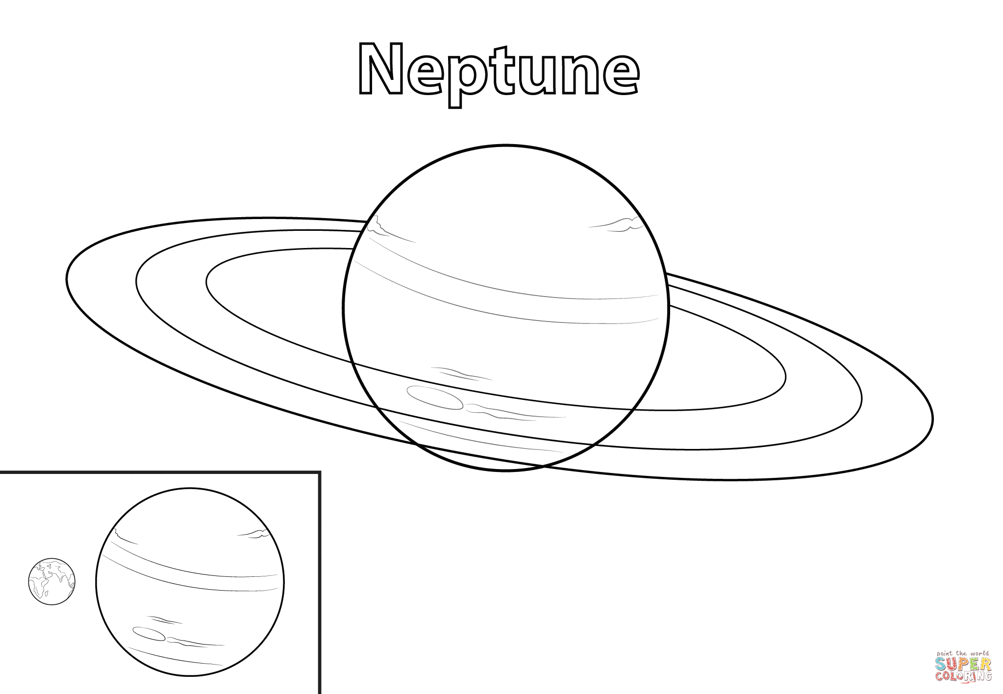 Click The Neptune Planet Hdpng.com  - Neptune Black And White, Transparent background PNG HD thumbnail