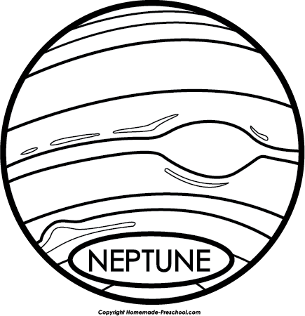 Free Astronomy Clipart - Neptune Black And White, Transparent background PNG HD thumbnail
