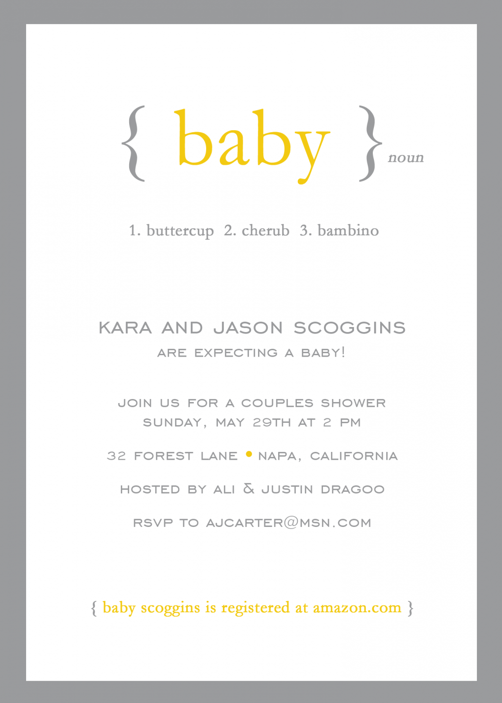 Define: Baby Baby Shower Invitation - Neutral Baby Shower, Transparent background PNG HD thumbnail