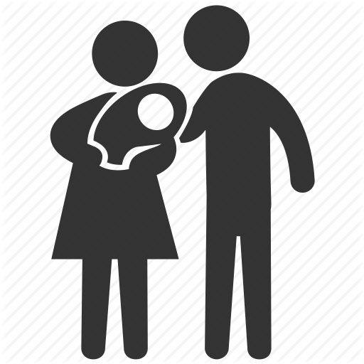 Baby, Family, Father, Infant, Mother, Newborn, Spouse Icon - New Family With Baby, Transparent background PNG HD thumbnail