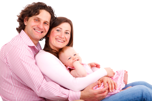 Download Happy Young Couple With Thier Baby - New Family With Baby, Transparent background PNG HD thumbnail