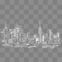New York City Building Vector, Hd, Vector, White Png And Vector - New York City Black And White, Transparent background PNG HD thumbnail
