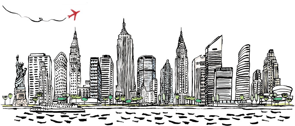New York City New York New En.png - New York City Black And White, Transparent background PNG HD thumbnail