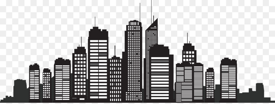 New York City Silhouette Skyline Cityscape   Building Silhouette - New York City Black And White, Transparent background PNG HD thumbnail