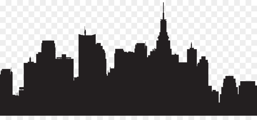 New York City Silhouette Skyline Clip Art   City - New York City Black And White, Transparent background PNG HD thumbnail